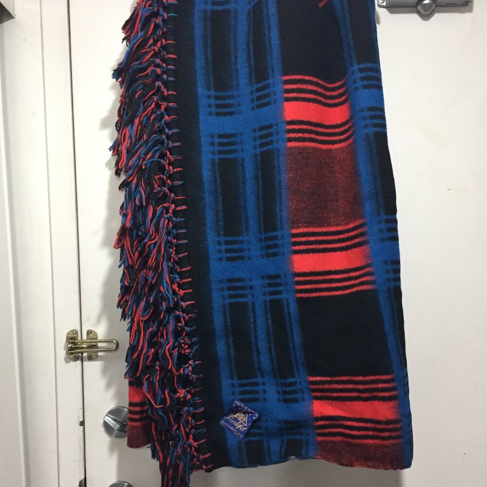 BARTIFIL/BEAUTIFUL DIOGO H. BARBOT PORTUGAL FRINGE WOOL PLAID THROW BLANKETS